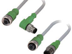 双端预注IO连接器-M12孔端(F)转M12针端(M)