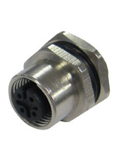 法兰插座连接器-M12孔座（F）